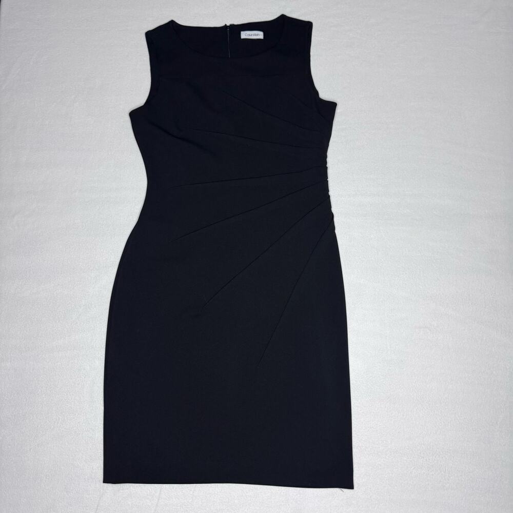 Black Calvin Starburst Sheath Dress